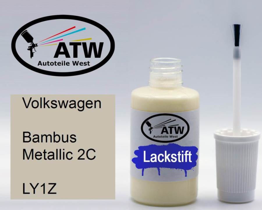 Volkswagen, Bambus Metallic 2C, LY1Z: 20ml Lackstift, von ATW Autoteile West.